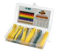 UMTMedia® 600pcs Assorted Resistors - FREE CHART 1/4W Watt 0.25 Metal Film Kit Set Pack for Arduino Raspberry PI or other Electronic Projects