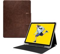 UMUBUHOMS Clear Case for Wacom MovinkPad 11, Premium PU Leather Ultra-Slim Durable Protective Folio Cover with Multi-Angle Stand, Built-in Pen Holder & Magnetic Closure Buckle (Dark Brown)