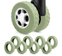 UMUST Luggage Silicone Suitcase Wheel Covers for 2-2.4'' Spinner Wheels, Resuable Carry On Luggage Wheel Protector, Green, 8pack