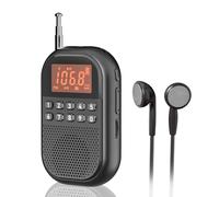 UMUTOO Pocket FM AM Radio Rechargeable Radio Supports Bluetooth Connection, Mini Receiver with Large Speaker,External Antenna, Stereo Earphone, Sleep Timer, Simple To Use For Elderly