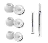 umvowuxa 3 Pair Replacement Ear Tips,2-in-1 Cleaning Pen for Airpods Pro and Airpods Pro 2nd Generation Earphones with Noise Reduction Hole,for Airpod Pro Replacement Tips (S/M/L)