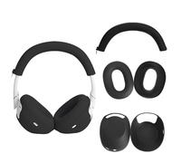 umvowuxa 3-Piece Set Ear Pads Protective Case for Sony WH-1000XM6 Headphones,Silicone Ear Cushion Protective Cover,Headband Protector,WH-1000XM6 Accessories(Black)