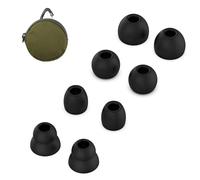 umvowuxa 4 Pairs Ear Tips+Earbuds Storage Bag for Beats Powerbeats Pro/Powerbeats Pro 2 Headphones, Earplugs Made of Soft and Comfortable Silicone Material, Waterproof and Sweatproof (Black)