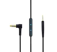 umvowuxa Headphone Cable Compatible with QuietComfort35 QC35/QC25/OE2/OE2i/AE2/Soundlink/SoundTrue Headphones, with Inline Microphone and Remote Control (Black/140CM)