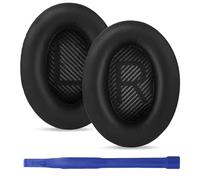 umvowuxa Replacement Earpads for Bose QuietComfort 35 QC35/QC25/QC35 II/QC35/QC15/AE2/AE2i/AE2w and SoundTrue/SoundLink Headphones, Ear Pads for Protein Leather,Noise-Isolating Memory Foam(Black)