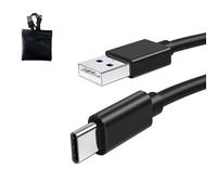 umvowuxa Replacement USB C Charging Cable+Storage Bag for Sony WH-1000XM6/WH/WF-1000XM5 WH/WF-1000XM4 WH/WF-1000XM3 WH-XB910N WH-H910N WH-CH510 CH520 CH710N CH720N Wireless Headphones (0.5m/Black)