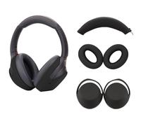 Umvowuxa WH-1000XM4 WH-1000XM3 3 Set Protective Cases Compatible with Sony WH-1000XM4 XM3 Headphones, Soft Silicone Ear Pads and Headband Cover Accessories (Black)