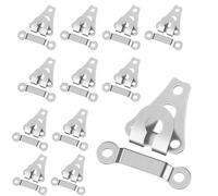 umyeoqoyo 12 Pack Trouser Fasteners Hook and Bar Silver Hook and Eye Sew On Eye Fastener Closures for Repairing Trousers, Dress, Skirts, Fashion Clothing, Arts and Crafts Project