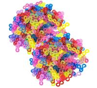 umyeoqoyo Loom Bands S Clips, 500 Pcs Colorful S Clips for Loom Rubber Bands, Band Connectors Refill Kit with Hooks, for DIY Bracelet and Jewelry Making Accessories Crafters