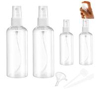 umyeoqoyo Small Spray Bottle 4Pcs Travel Size Atomiser Spray Bottles Refillable Containers Transparent Fine Mist Sprayer Bottles for Toiletries and Cosmetics, 2x20ml and 50ml