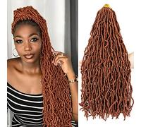 Umylar Faux Locs Crochet Hair 24 Inches, 7 Packs Extensible Soft Locs Goddess Crochet Hair, Pre-Looped Soft Locs Synthetic Crochet Hair for Black Women (24 Inches, 350#)