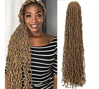 Umylar Soft Locs 36 Inch Faux Locs Crochet Hair 4 Packs Pre-Looped Soft Locs Crochet Hair For Women Super Long Soft Locs Goddess Curly Synthetic Hair Extensions (36 Inch, 27#)
