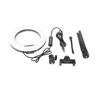 UN - 206 3 - Color 20cm Ring Light LED Tripod Stand, Adjustable Dimmable Arc Fill Lamp for Beauty Photography Live Streaming with Stable Tripod for Indoor Outdoor Use