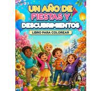 Un Año de Fiestas y Descubrimientos: Libro para Colorear (Pequeños Mundos para Colorear)