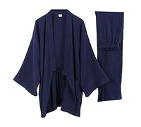 un-brand Men's Japanese Kimono Loose Casual Home Pajamas Nightwear Size M O63