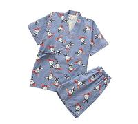 un-brand Women's Japanese Short-sleeve Short Pants Pajamas Yukata Kimono (Size L, A22)