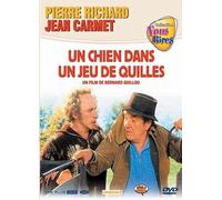 Un chien dans un jeu de quilles