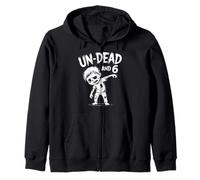 Un-Dead And 6 Zombie Birthday Fun Zip Hoodie