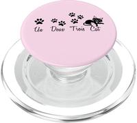 Un Deux Trois Cat Funny French Teacher Saying Language Lover PopSockets PopGrip for MagSafe