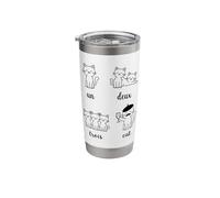 Un Deux Trois Cat Stainless Steel Insulated Tumbler