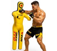Un-Filled Wrestling Dummy Grappling Dummy Jiu Jitsu Dummy for BJJ Judo Karate Training Adult and Youth Practice Dummies (Yellow, 6ft / 72 inches)