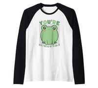 Un-Frog-ettable Cute Frog Pun Kawaii Design Raglan Baseball Tee