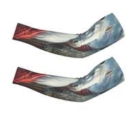Un-icorn Storm Chaser Wizard Red Dragon Arm Sleeves Cooling Sun Protection Arms Cover Gloves For Men Women M