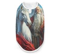 Un-icorn Storm Chaser Wizard Red Dragon Dog Clothes Printed Pet Shirts Summer Vest T-Shirt Sweatshirt for Small Dogs Cats S