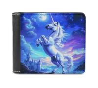 Un-icorns Kingdoms Bifold Wallet PU Leather Pocket Wallet Slim Purse for Women Men Gifts