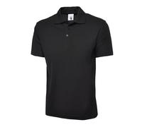 Uneek UC101 Classic Polo Shirt 220GSM Black 5XL Colour: Black, Size: 5 5XL