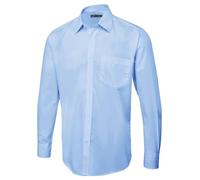 Uneek UC713 Men's Long Sleeve Poplin Shirt Light Blue 15" Co 15"