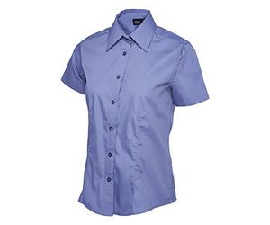 Un lothing Women's Ladies Poplin Half Sleeve Shirt Button Down Shirt (Pack of 1)
