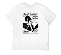 Un Patti Smith Poetry Poster Art Mens T Shirt Cgbg Punk Poet Rock Music Grey XL White