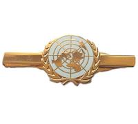 UN United Nations White Military Tie Clip