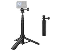 UN UNITEDTIME Extendable Selfie Stick for GoPro, Portable Handheld Selfie Stick Tripod Stand for GoPro Hero 13/12/11/10 /9/8/7/6/5/4/3, Session, Fusion, SJCAM, AKASO, Insta360, DJI Osmo Action Camera