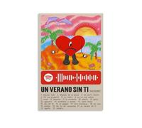 Un Verano Sin Ti-Bad Bunny Creative Waterproof Decorative Paintings Free of Framing Directly Pasted with Moisture-proof And Anti Fouling Materials Living Room Bedroom Hanging Paintings Artistic Sense