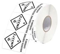 UN3373 Labels for Biological Substance Category B Stickers 2 x 2.75 Inch - UN3373 Caution Warning Labels Shipping Stickers 250 Pcs