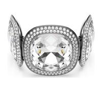 Una Angelic bracelet, Cushion cut, White, Ruthenium plated