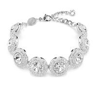 Una Angelic bracelet, White, Rhodium plated