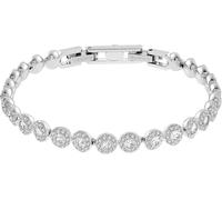 Una Angelic Bracelet with White Crystals on a Rhodium Plated Setting