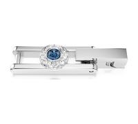 Una Angelic extender, Round cut, Blue, Rhodium plated