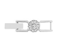 Una Angelic extender, Round cut, White, Rhodium plated