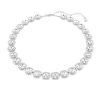 Una Angelic necklace, Cushion cut, White, Rhodium plated