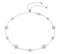 Una Angelic necklace, Round cut, Double sided motifs, White, Rhodium plated