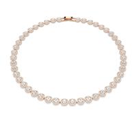 Una Angelic necklace, Round cut, Medium, White, 18K rose gold finish