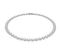 Una Angelic necklace, Round cut, Medium, White, Rhodium plated