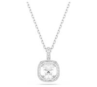Una Angelic pendant, Cushion cut, White, Rhodium plated