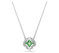 Una Angelic pendant, Mixed cuts, Green, Rhodium plated