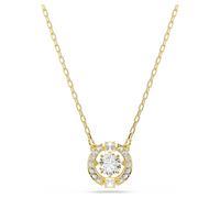 Una Angelic pendant, Mixed cuts, White, 18K gold finish