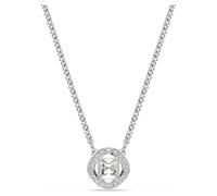 Una Angelic pendant, Mixed cuts, White, Rhodium plated
